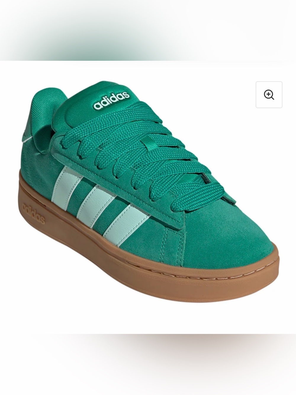 adidas Grand Court Alpha Sneakers with Mint Stripes and Gum Sole - Size 8.5